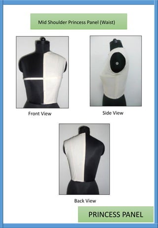 Front View Side View
Back View
PRINCESS PANEL
Mid Shoulder Princess Panel (Waist)
 