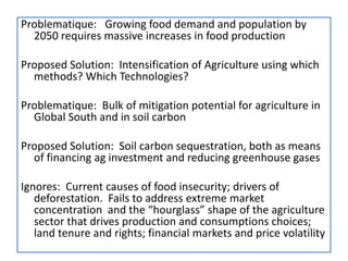 Problematique: Growing food demand and population by
2050 requires massive increases in food production
Proposed Solution:...