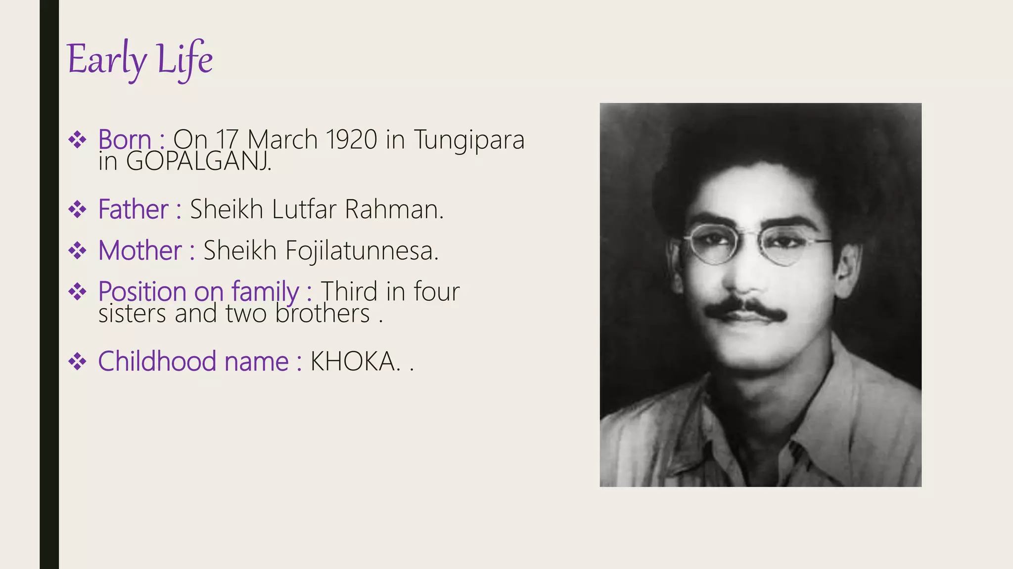 Sheikh mujibur rahman and his contribution | PPTX