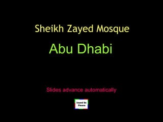 Sheikh Zayed Mosque Slides advance automatically Abu Dhabi 