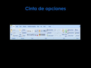 Cinta de opciones
 