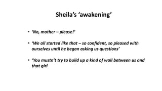 Sheila Birling essay preparation | PPTX