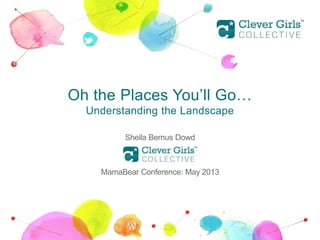 Oh the Places You’ll Go…
Understanding the Landscape
Sheila Bernus Dowd
MamaBear Conference: May 2013
 