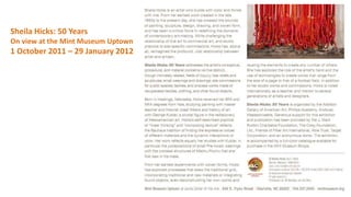Sheila Hicks: 50 Years 
On view at the Mint Museum Uptown 
1 October 2011 – 29 January 2012 
 