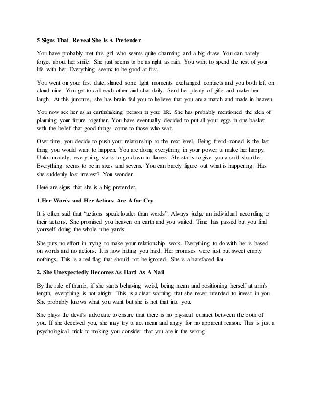 5 Signs That Reaveal She Is Pretending