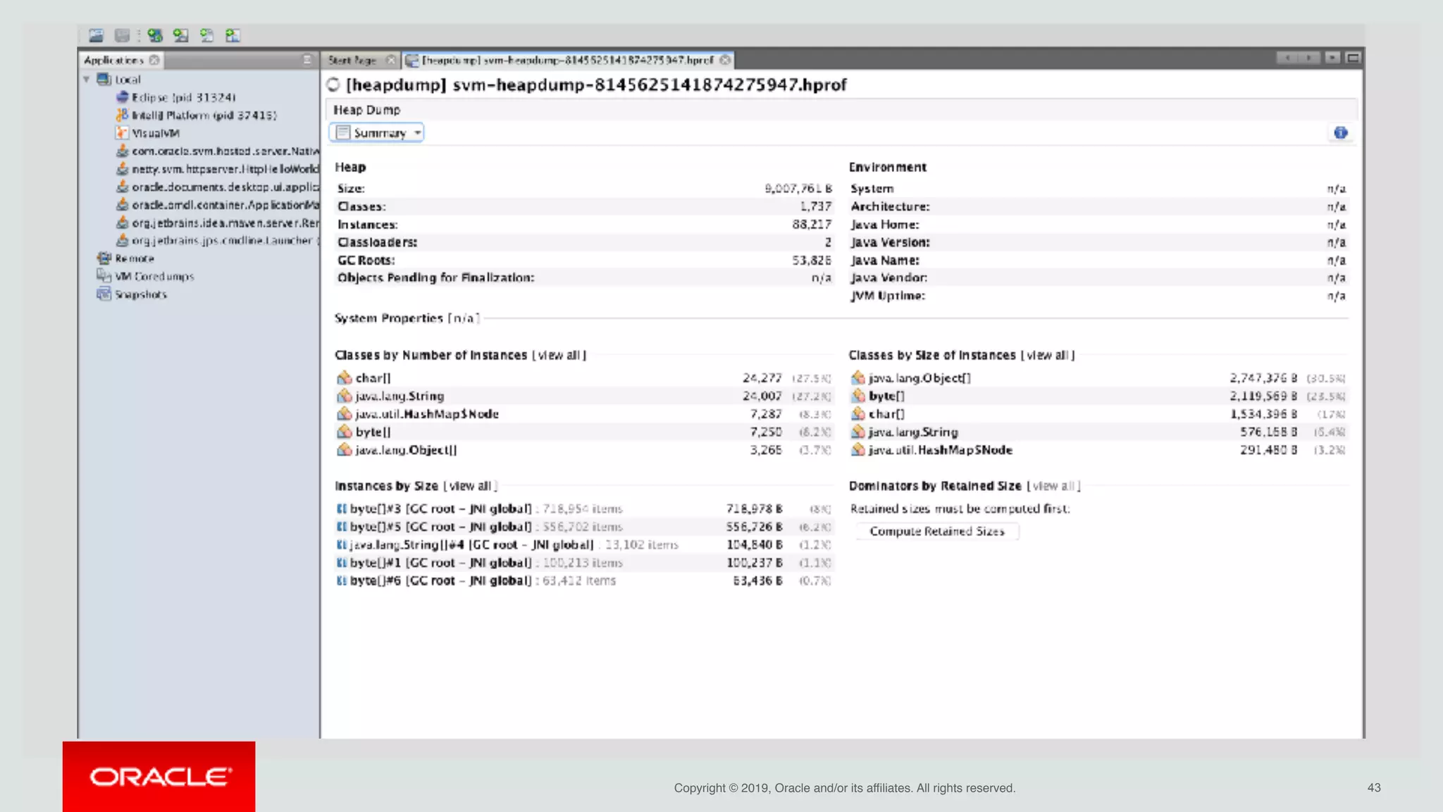 Copyright © 2019, Oracle and/or its affiliates. All rights reserved. !43
 