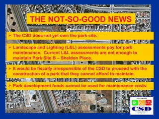Sheldon Ridge Master Plan Cosumnes CSD - Sheldon Place Park Conceptual Master Plan | PPT