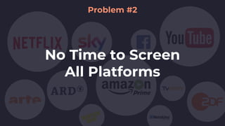 No Time to Screen
All Platforms
Problem #2