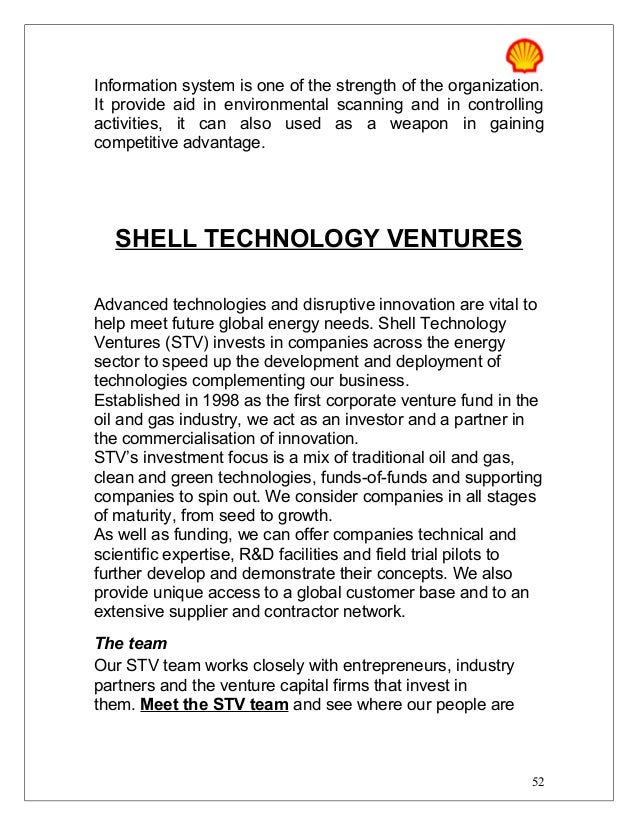 Shell report prepared by