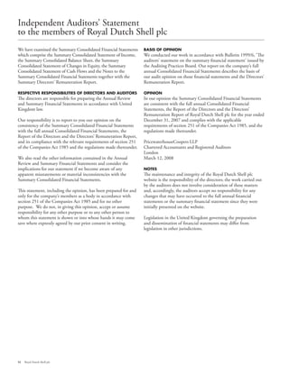 Shell Income Statement Shell 2007 Annual Review | PDF