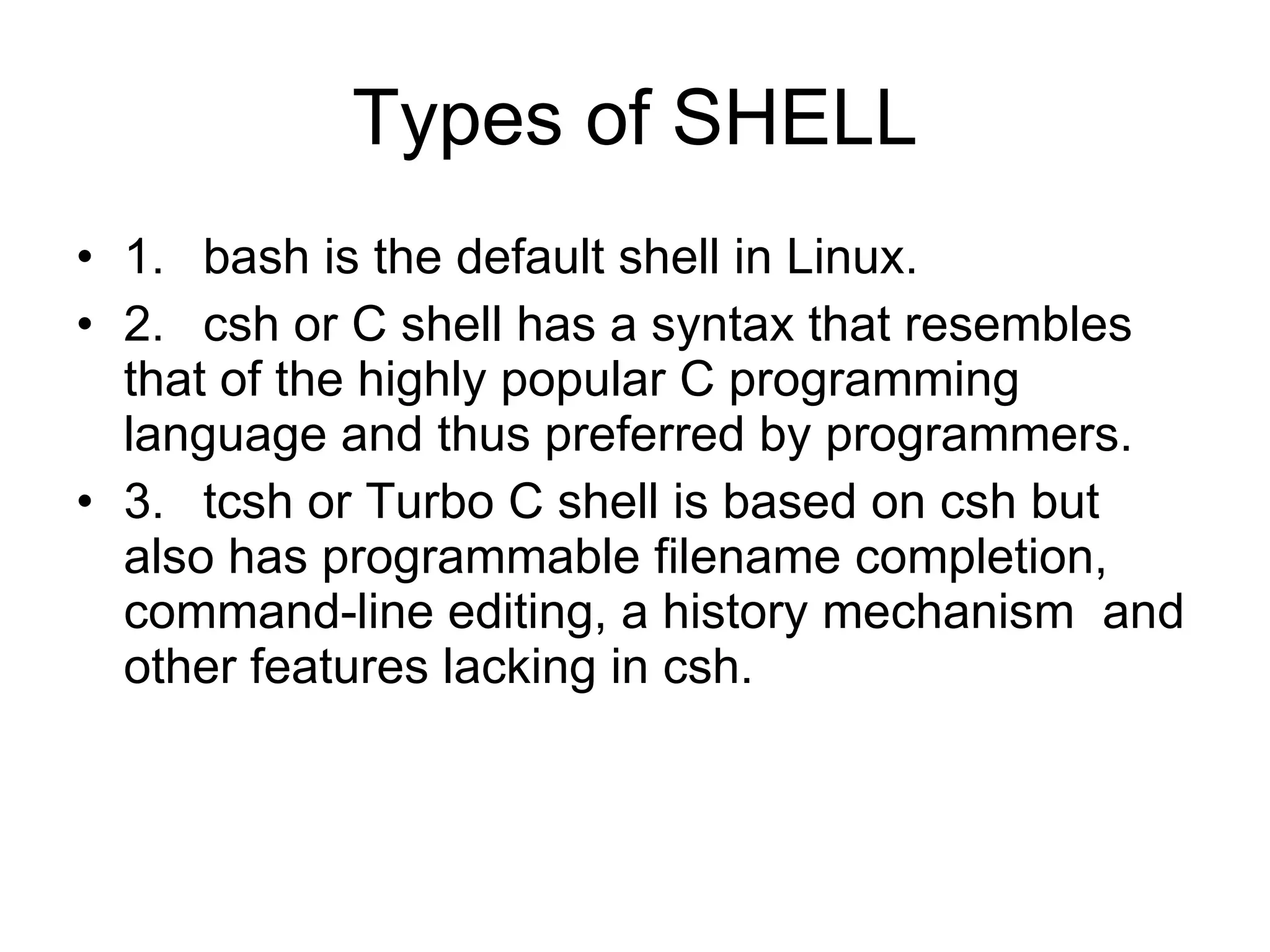 Shell Basics | PPT