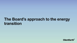ClientEarth Claim towards Board of Shell plc | PDF