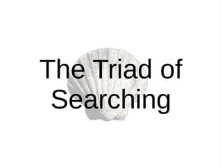 The Triad of
Searching
 