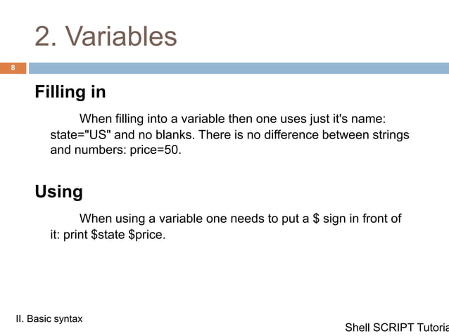 Shell Script Tutorial | PPT