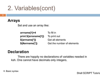 Shell Script Tutorial | PPT