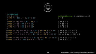 Matteo Collica - Shell Scripting (#!/bin/bash) - Aritmetica44
 