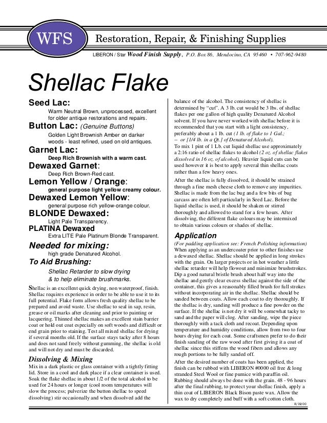 Shellac use information