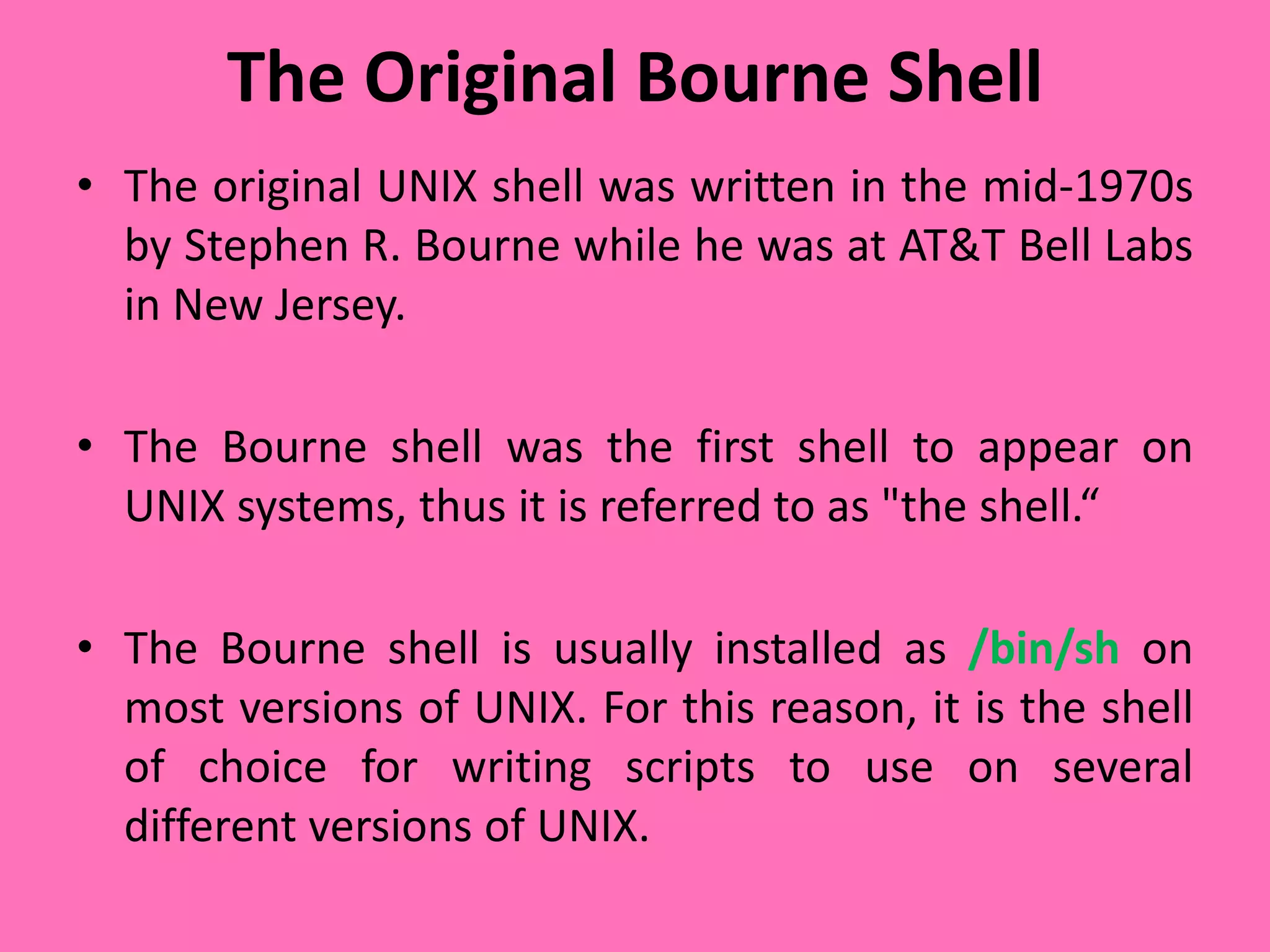 Shell and its types in LINUX | PPT