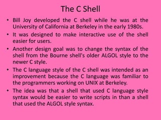 Shell and its types in LINUX | PPT