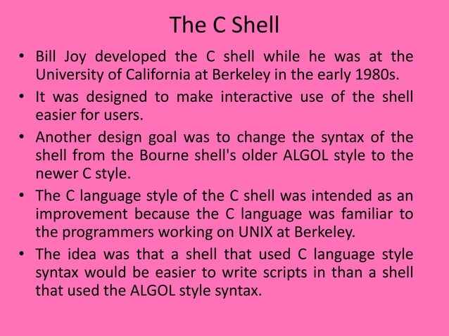 Shell and its types in LINUX | PPT
