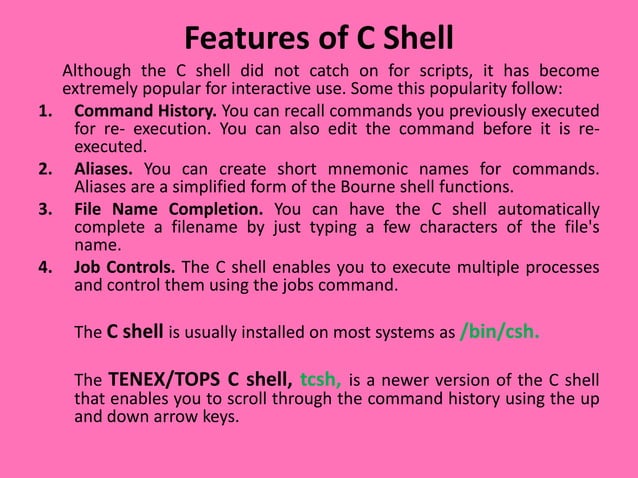 Shell and its types in LINUX | PPT