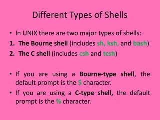 Shell and its types in LINUX | PPT