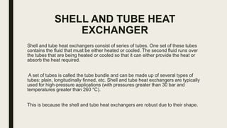 Shell and tube heat exchanger | PPTX