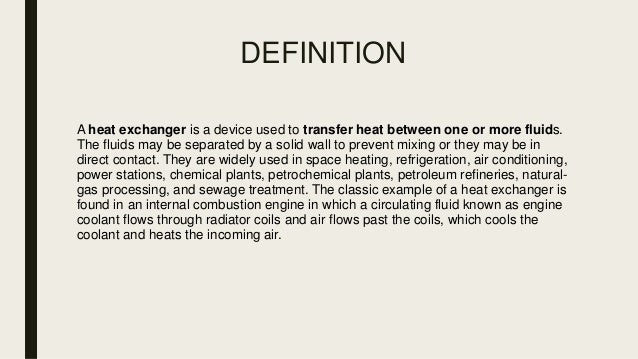 fluids n tube and Shell exchanger heat