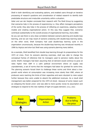 Operation Realisation Process Shell Shell as a learning organization | PDF