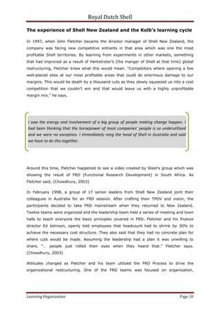 Shell Learning And Development Shell as a learning organization | PDF