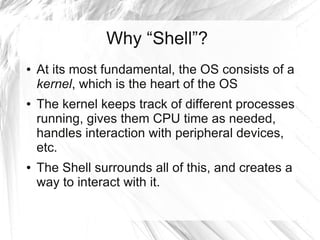 The Shell Game Part 1: What is a shell? | PDF