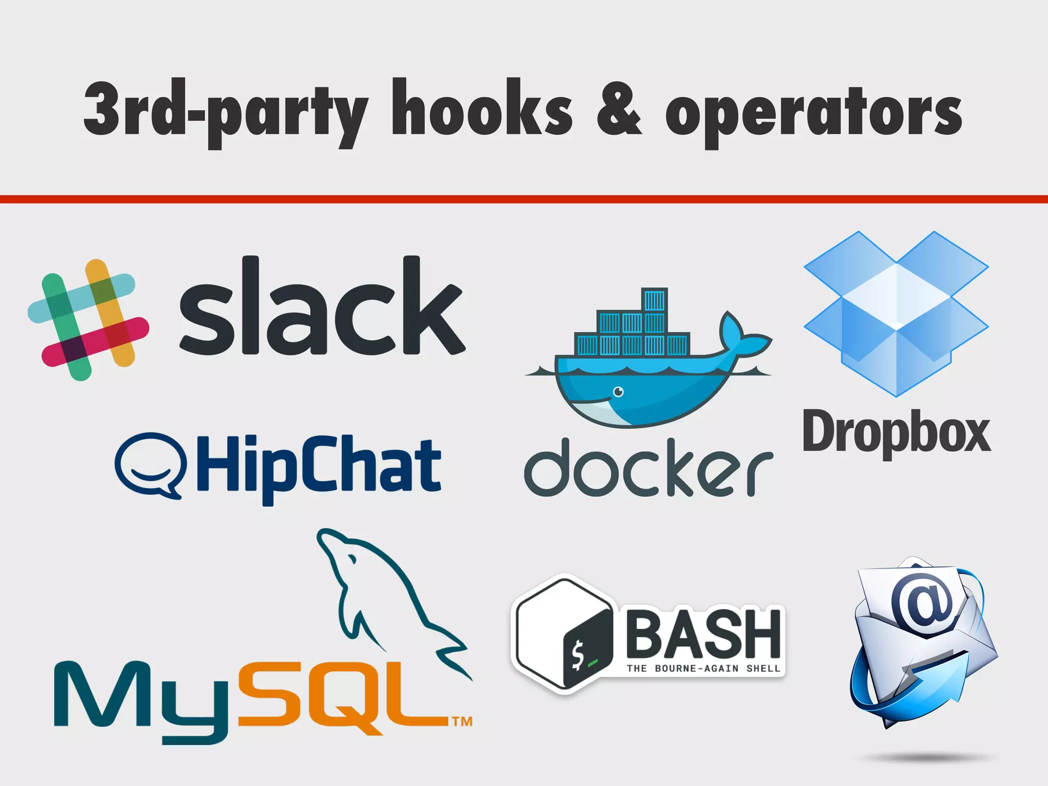 3rd-party hooks & operators
 