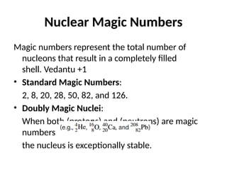 Shell And Magic Numbers microsoft presentation on Nuclear shell model | PPTX