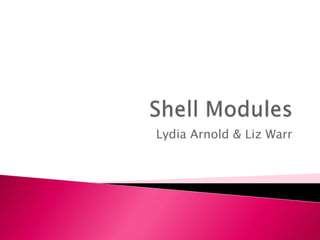 Shell Modules  Lydia Arnold & Liz Warr 