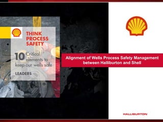 Alignment of Wells Process Safety Management
between Halliburton and Shell
 