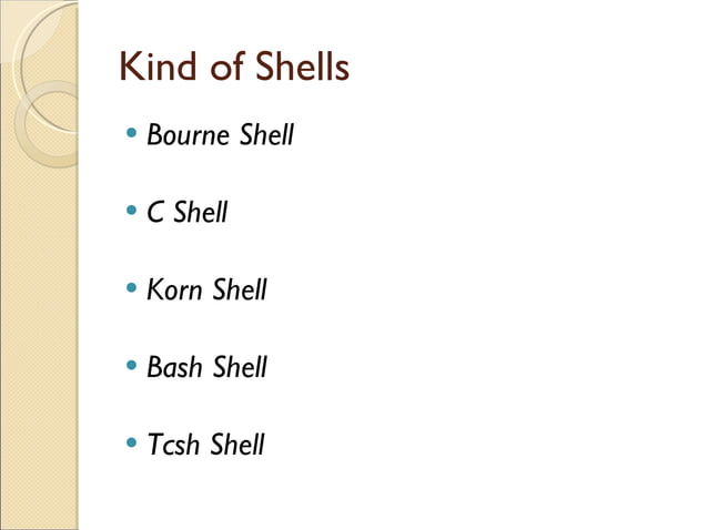Shell programming | PPT | Operating Systems | Computer Software and ...