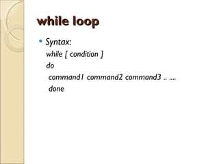 Shell programming | PPT