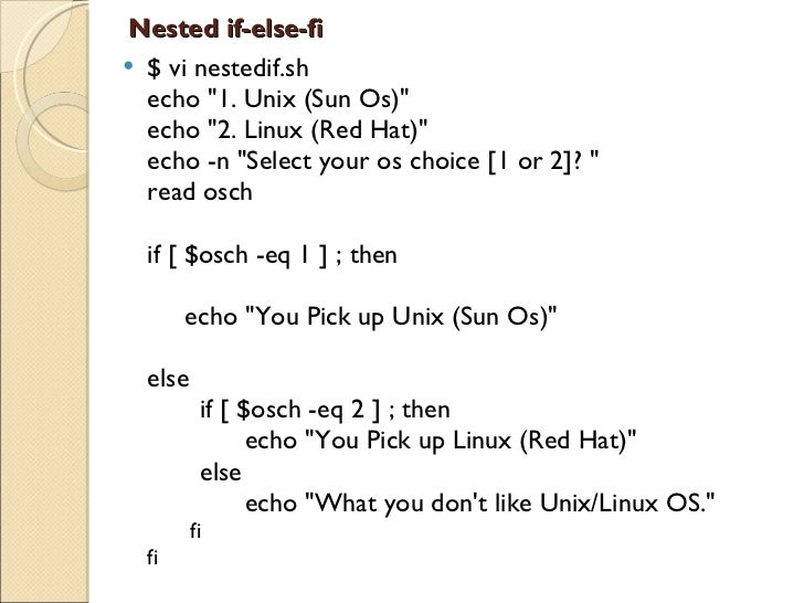 Shell Programming