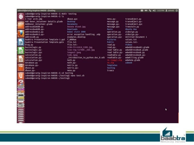 shell programming in ubuntu shell programming in ubuntu, Presentation templates