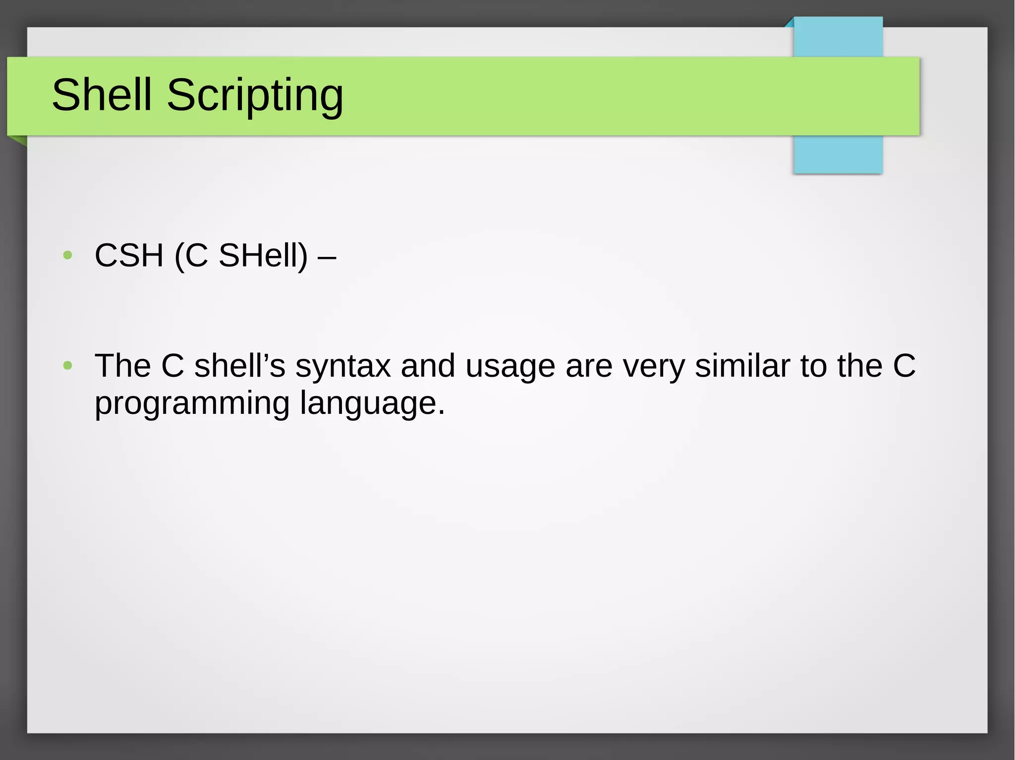 Introduction to Shell script | ODP