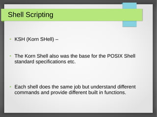 Introduction to Shell script | ODP