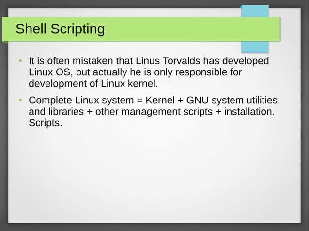 Introduction to Shell script | ODP