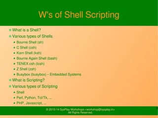 Shell Scripting | PPT