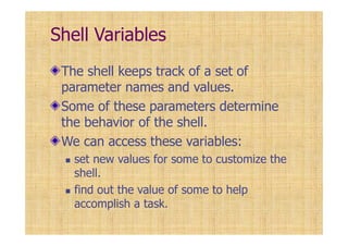 Shell Scripting