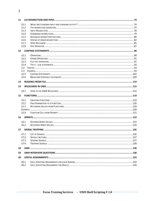 Unix shell scripting advanced and unique cours | PDF