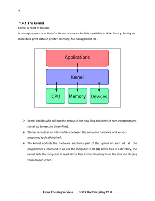 Unix shell scripting advanced and unique cours | PDF