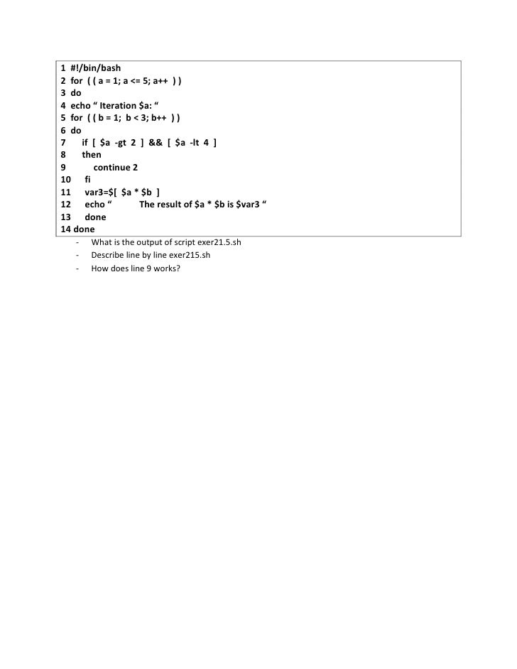 Shell Scripting Structured Commands