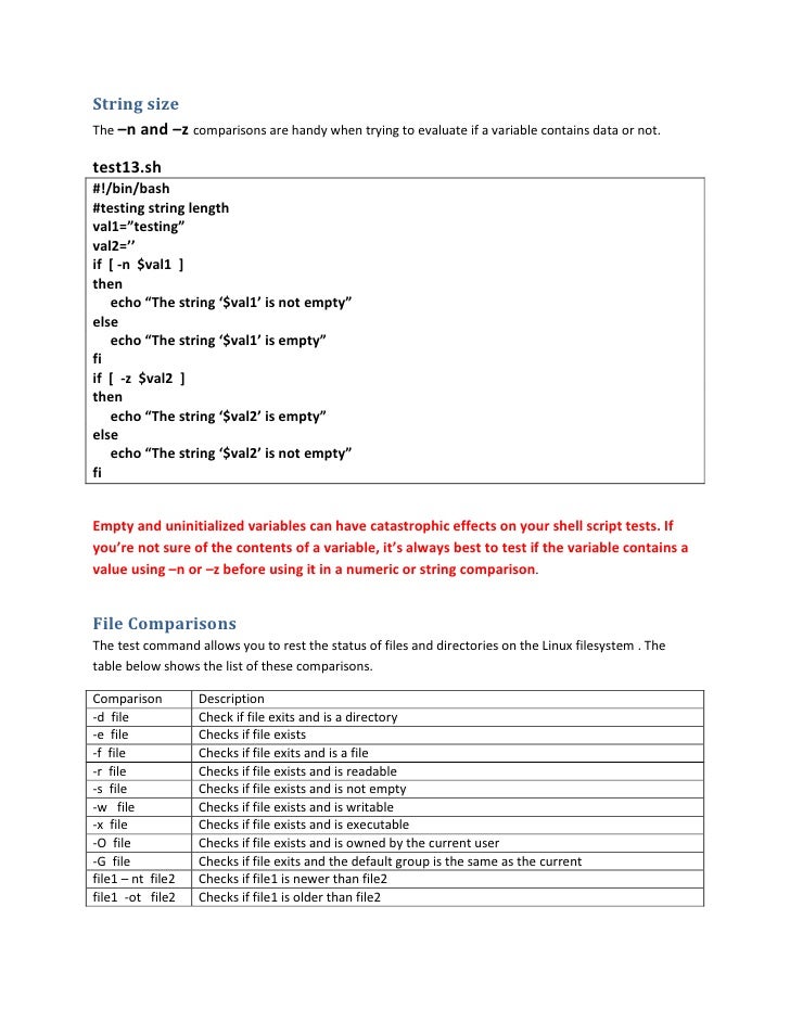 Shell Scripting Structured Commands