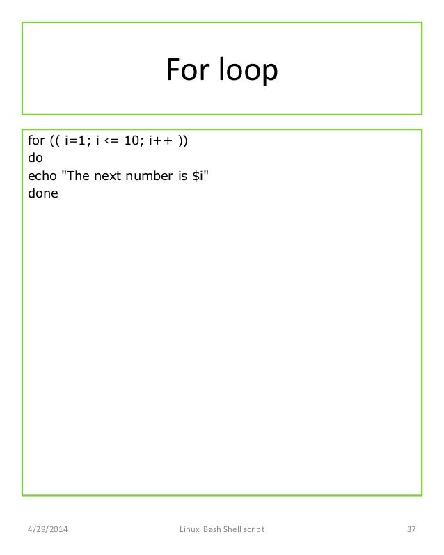 for bash argument loop Bash Shell Scripting