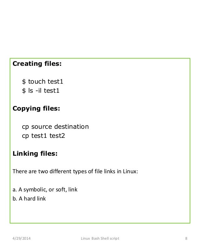 Bash Shell Scripting